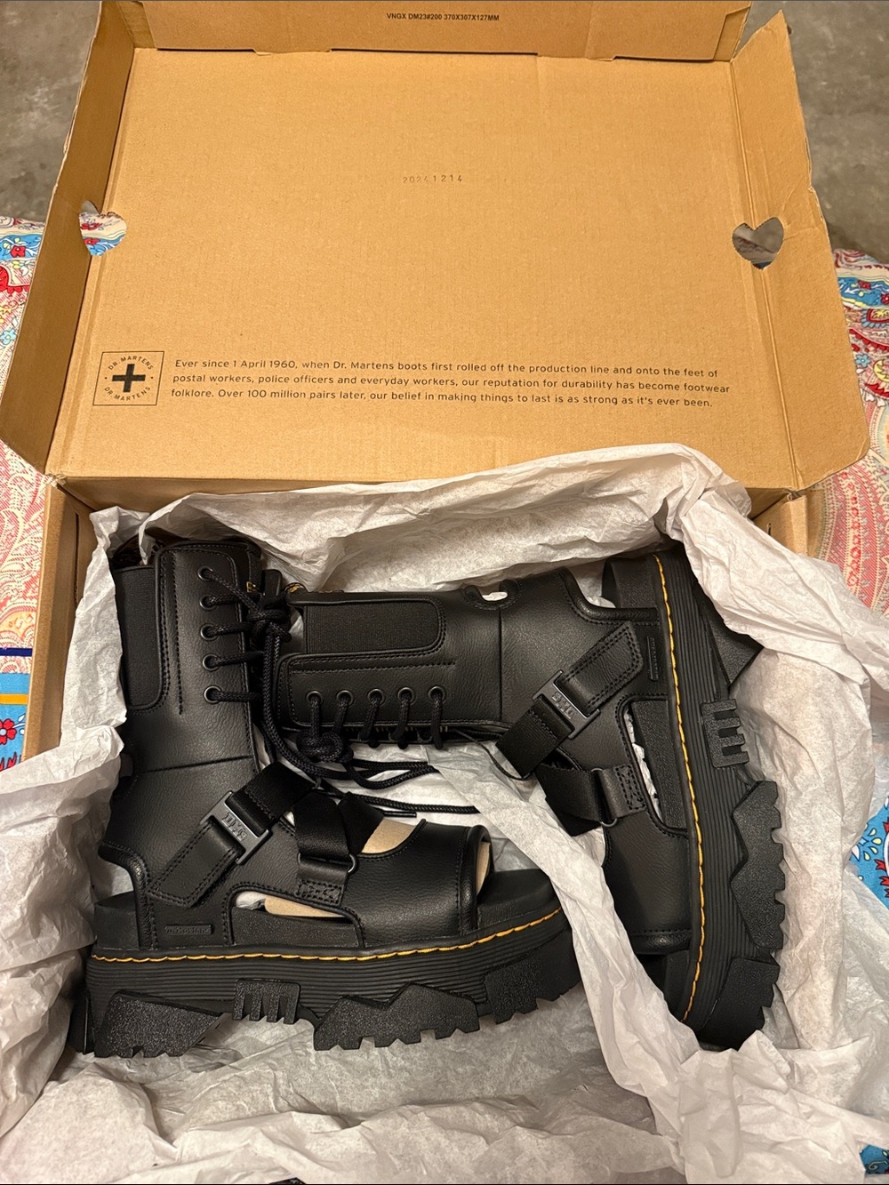 Dr. Martens Black Mattison Gladiator Boots